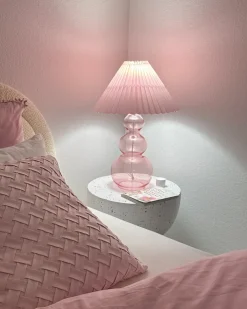 Lampada da tavolo SENGWA Vetro Rosa