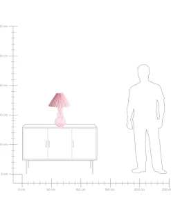 Lampada da tavolo SENGWA Vetro Rosa