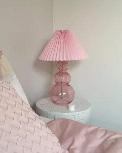 Lampada da tavolo SENGWA Vetro Rosa