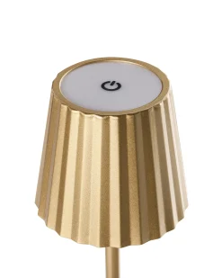 Lampada da tavolo senza fili a LED ABARO con dimmer Metallo Oro