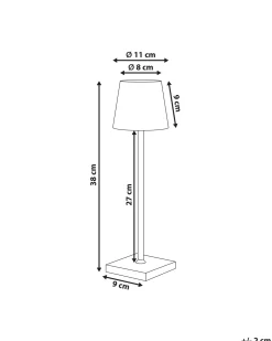 Lampada da tavolo senza fili a LED ABARO con dimmer Metallo Oro