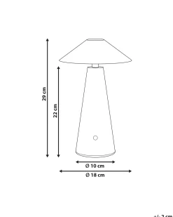Lampada da tavolo senza fili a LED APAYAO con dimmer Metallo Blu