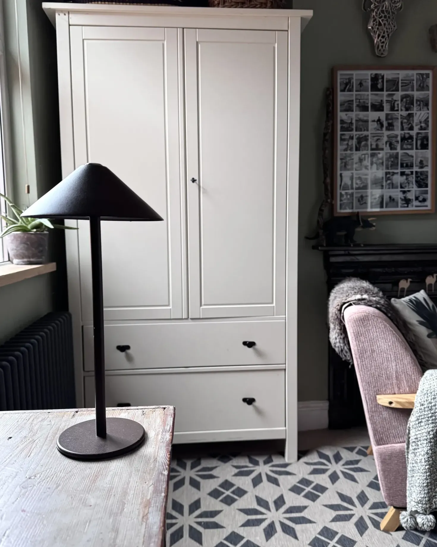 Lampada da tavolo senza fili a LED FRANCOLI con dimmer Metallo Marrone