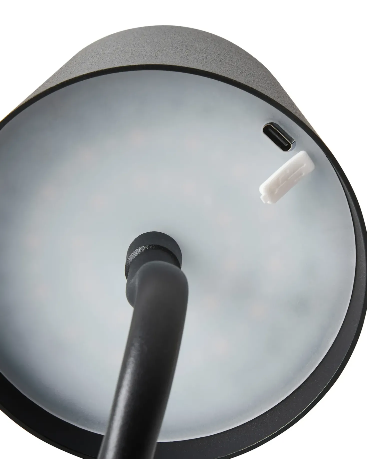 Lampada da tavolo senza fili a LED VOUGA con dimmer Metallo Nero
