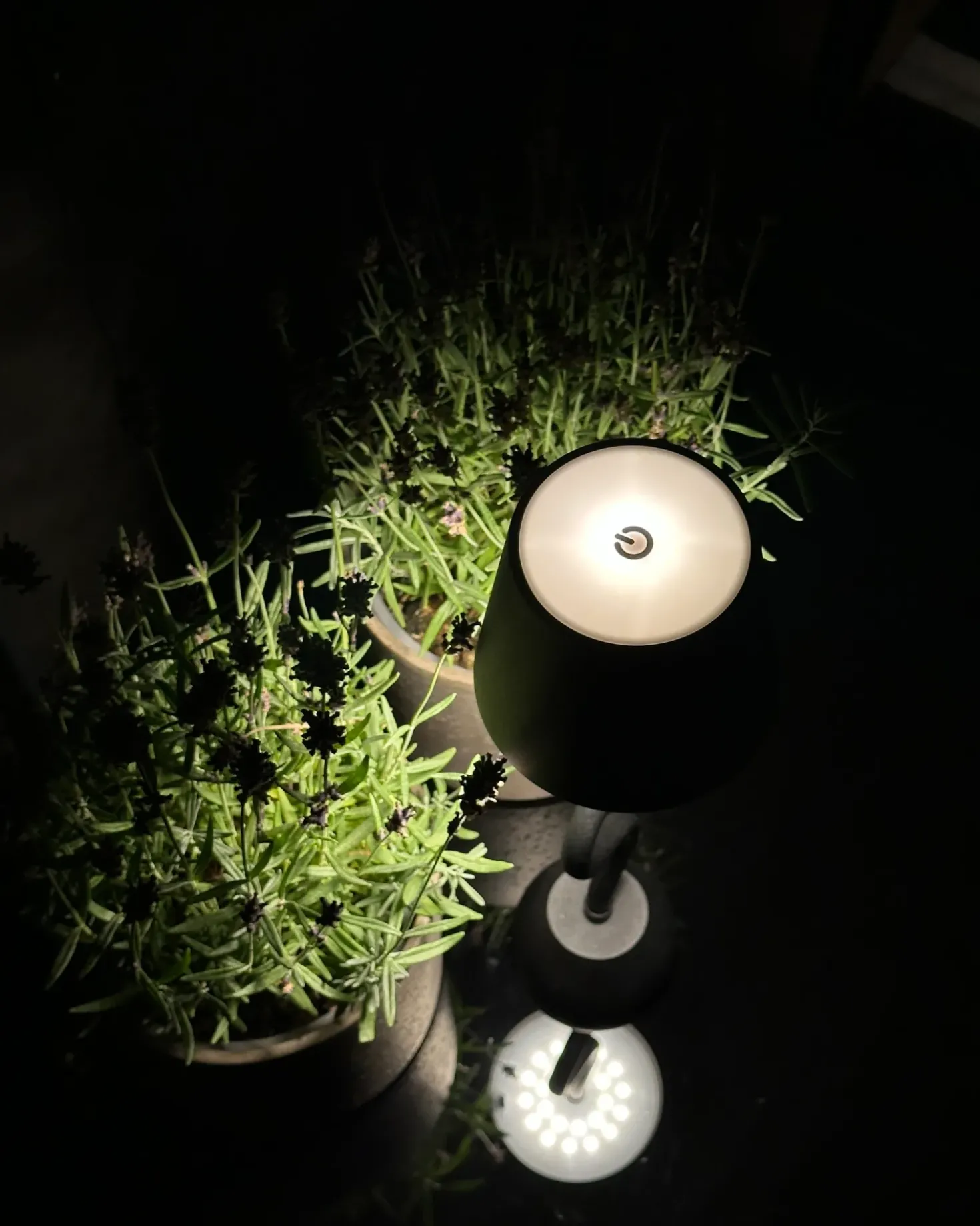Lampada da tavolo senza fili a LED VOUGA con dimmer Metallo Nero