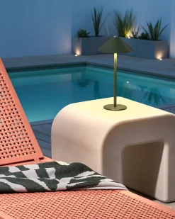 Lampada da tavolo senza fili a LED MODJO con dimmer Metallo Verde
