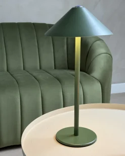 Lampada da tavolo senza fili a LED MODJO con dimmer Metallo Verde