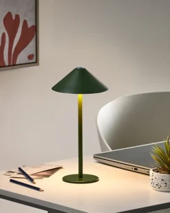 Lampada da tavolo senza fili a LED MODJO con dimmer Metallo Verde