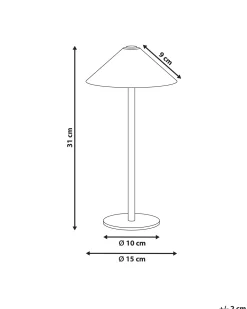 Lampada da tavolo senza fili a LED FRANCOLI con dimmer Metallo Bianco