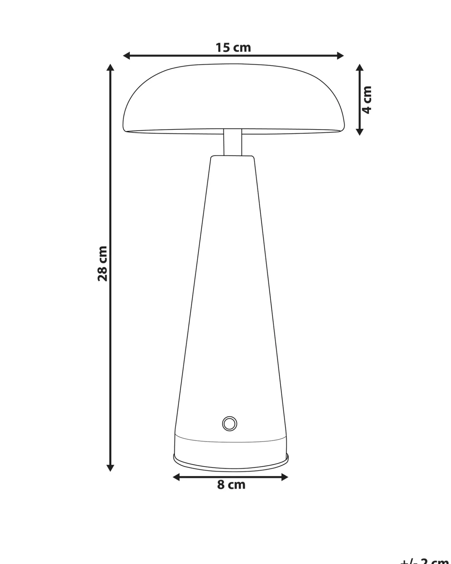 Lampada da tavolo senza fili a LED BOCONO con dimmer Metallo Verde