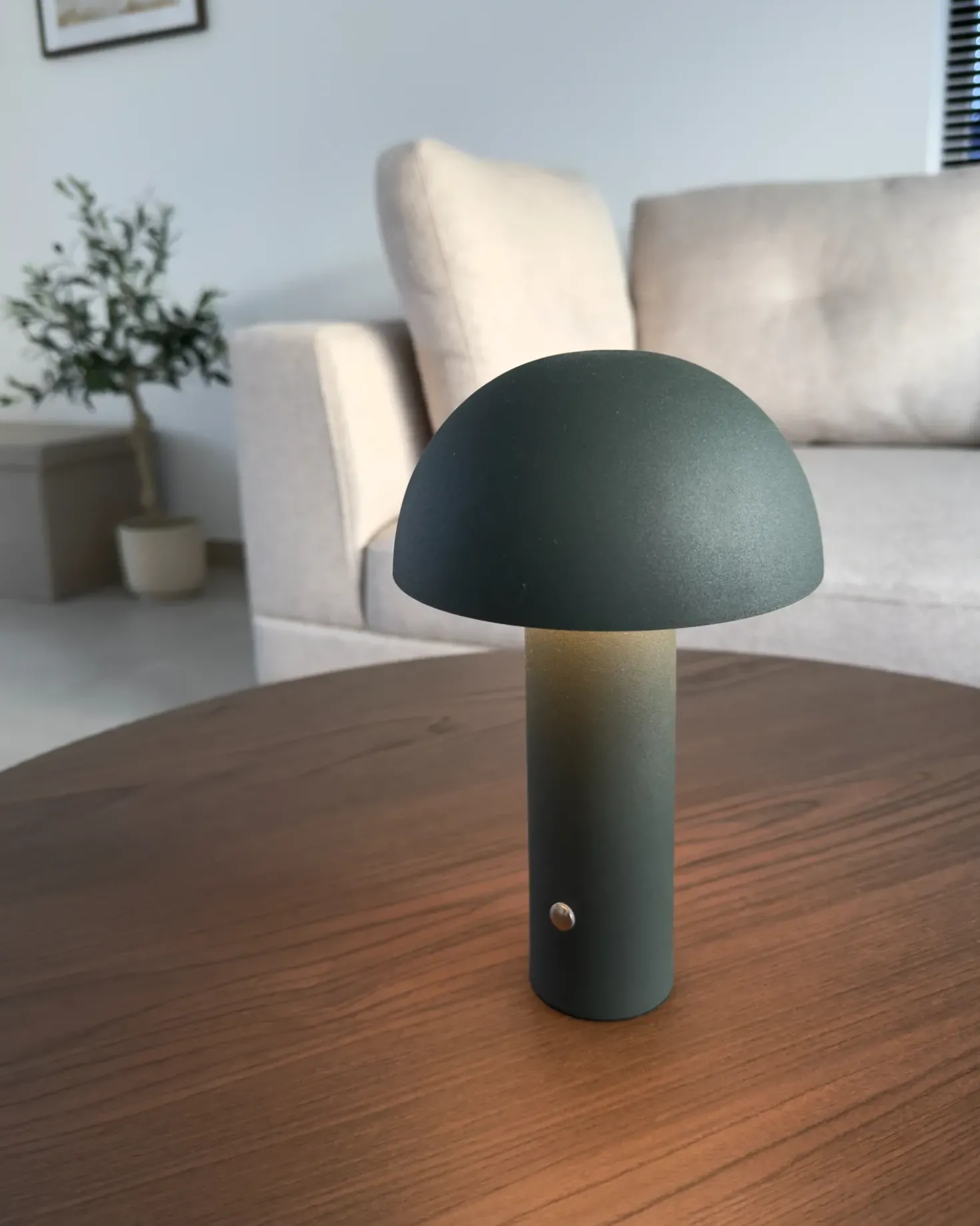 Lampada da tavolo senza fili a LED BOJO con dimmer Metallo Verde scuro