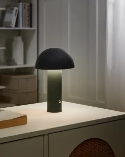Lampada da tavolo senza fili a LED BOJO con dimmer Metallo Verde scuro