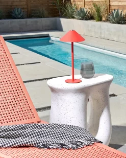 Lampada da tavolo senza fili a LED MODJO con dimmer Metallo Rosso