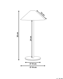 Lampada da tavolo senza fili a LED MODJO con dimmer Metallo Rosso