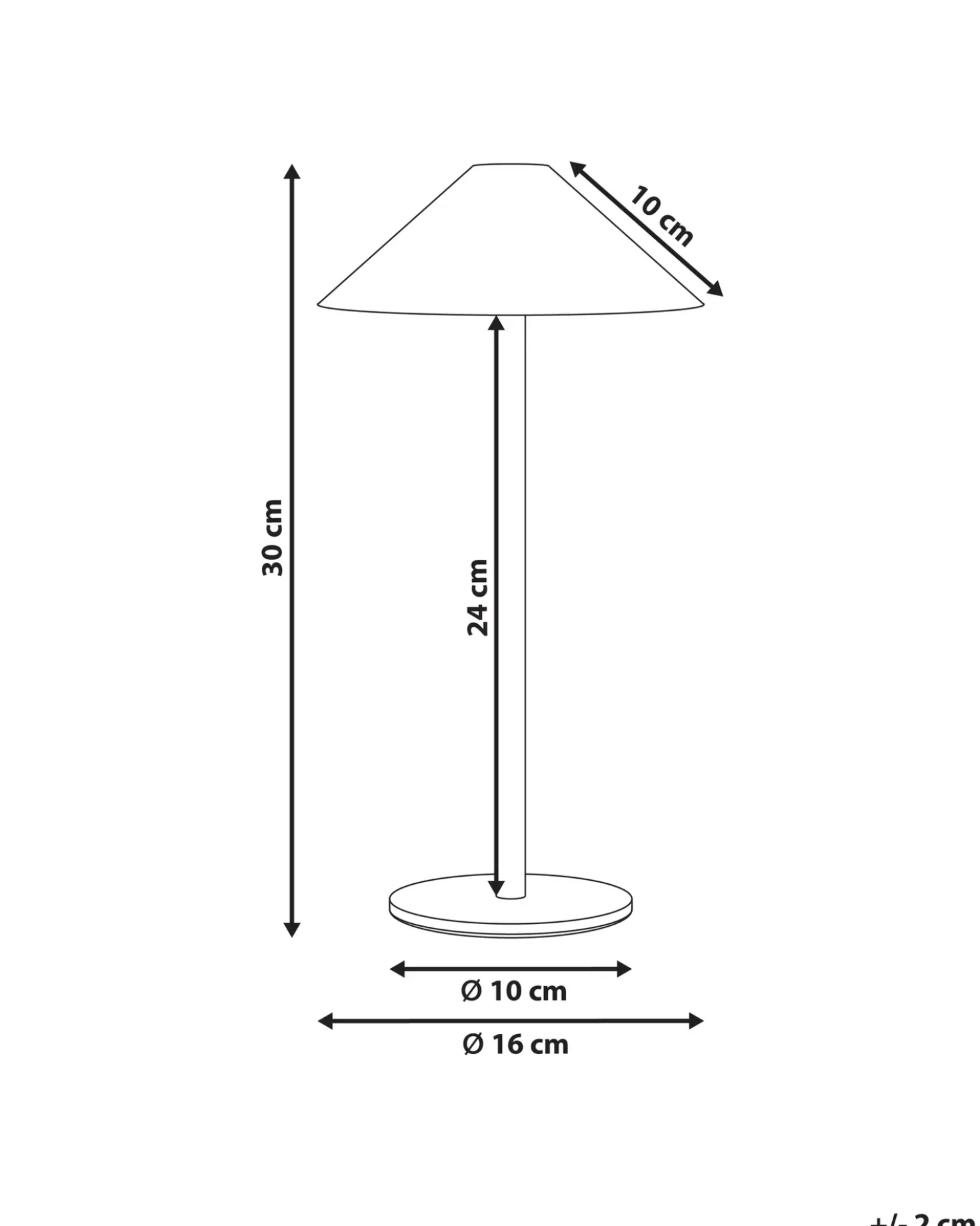 Lampada da tavolo senza fili a LED MODJO con dimmer Metallo Rosso