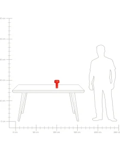 Lampada da tavolo senza fili a LED BESOS con dimmer Metallo Rosso