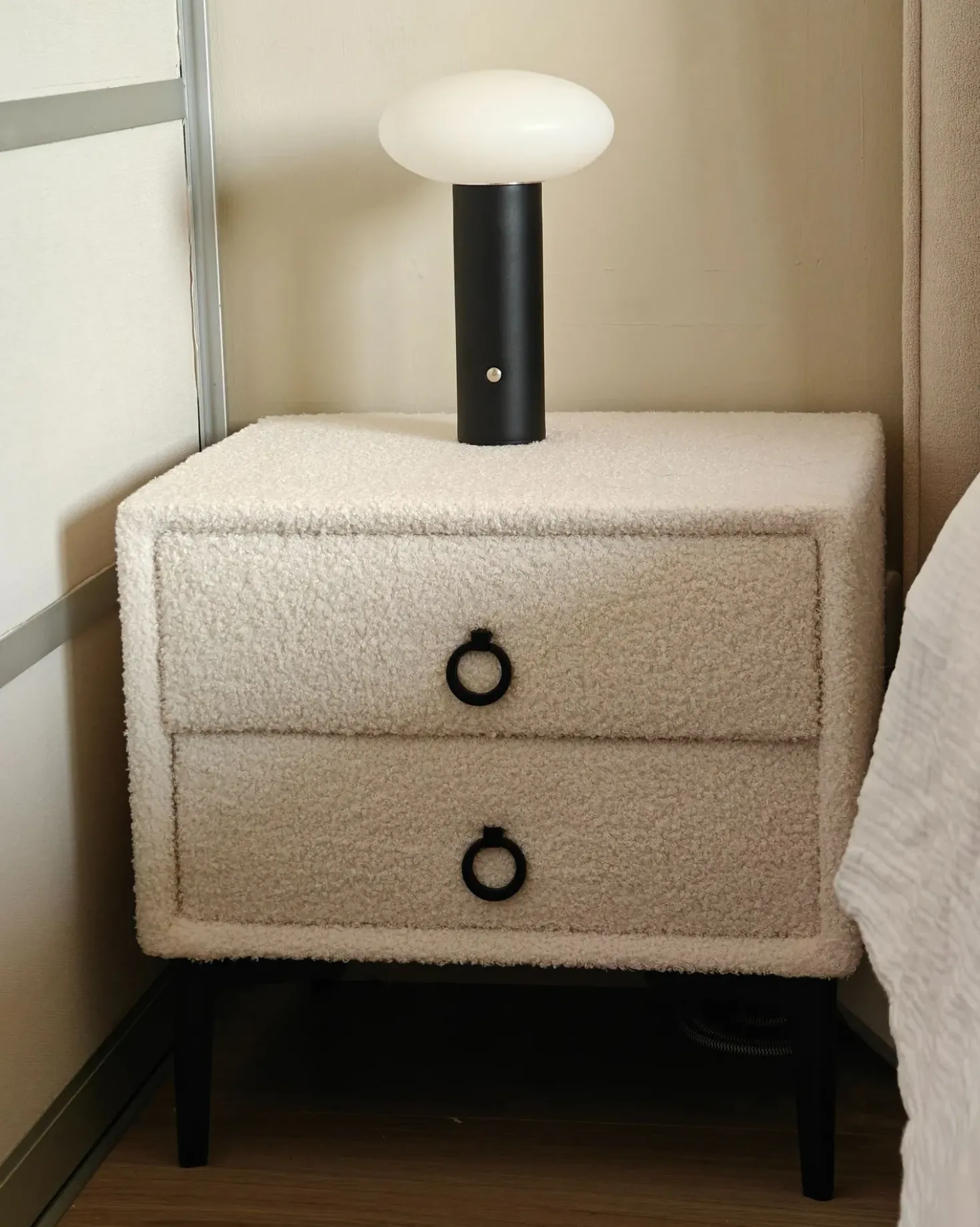 Lampada da tavolo senza fili a LED BUAYAN con dimmer Metallo Nero