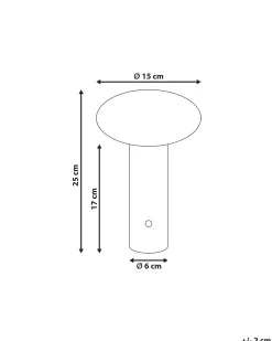 Lampada da tavolo senza fili a LED BUAYAN con dimmer Metallo Nero