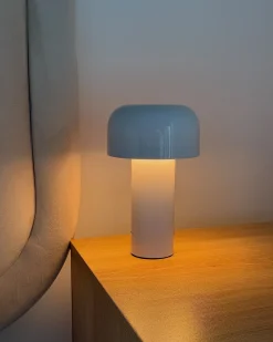 Lampada da tavolo senza fili a LED BESOS con dimmer Metallo Bianco