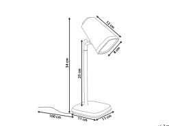 Lampada da tavolo senza fili a LED MUSCA con dimmer Nero