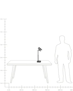 Lampada da tavolo senza fili a LED MUSCA con dimmer Nero