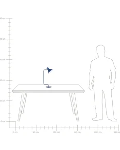 Lampada da tavolo senza fili RIMAVA Regolabile Metallo Blu