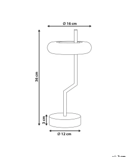 Lampada da tavolo senza fili a LED ALVIELA con dimmer Metallo Bianco