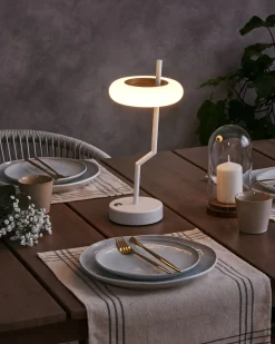 Lampada da tavolo senza fili a LED ALVIELA con dimmer Metallo Bianco