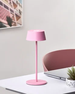 Lampada da tavolo senza fili a LED GUDER con dimmer Metallo Rosa