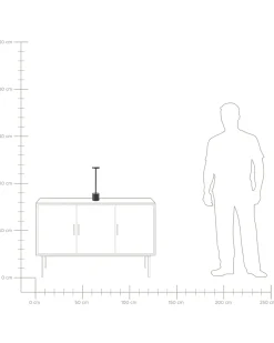 Lampada da tavolo senza fili a LED LIZANDRO con dimmer Metallo Nero