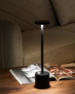 Lampada da tavolo senza fili a LED LIZANDRO con dimmer Metallo Nero