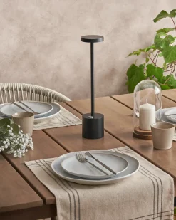 Lampada da tavolo senza fili a LED LIZANDRO con dimmer Metallo Nero