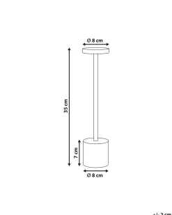 Lampada da tavolo senza fili a LED LIZANDRO con dimmer Metallo Nero