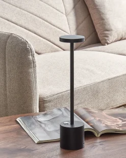 Lampada da tavolo senza fili a LED LIZANDRO con dimmer Metallo Nero