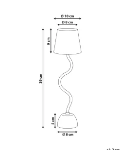 Lampada da tavolo senza fili a LED VOUGA con dimmer Metallo Beige