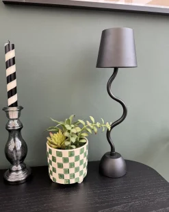 Lampada da tavolo senza fili a LED VOUGA con dimmer Metallo Beige