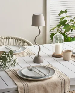 Lampada da tavolo senza fili a LED VOUGA con dimmer Metallo Beige