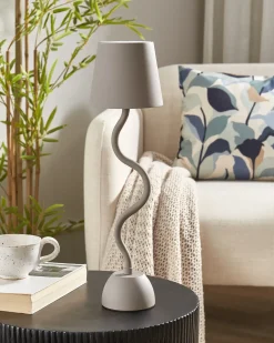 Lampada da tavolo senza fili a LED VOUGA con dimmer Metallo Beige