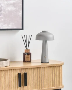 Lampada da tavolo senza fili a LED AGUSAN con dimmer Metallo Grigio