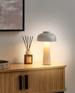 Lampada da tavolo senza fili a LED AGUSAN con dimmer Metallo Grigio