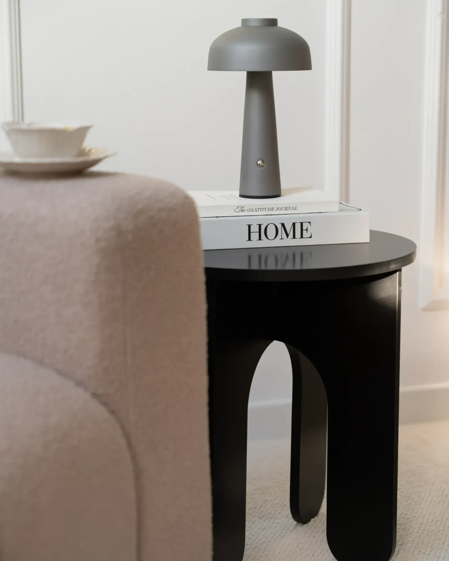 Lampada da tavolo senza fili a LED AGUSAN con dimmer Metallo Grigio