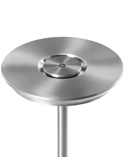 Lampada da tavolo senza fili a LED MAGO con dimmer Metallo Argento
