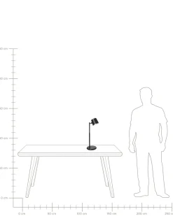 Lampada da tavolo senza fili a LED LIBRA con dimmer Nero