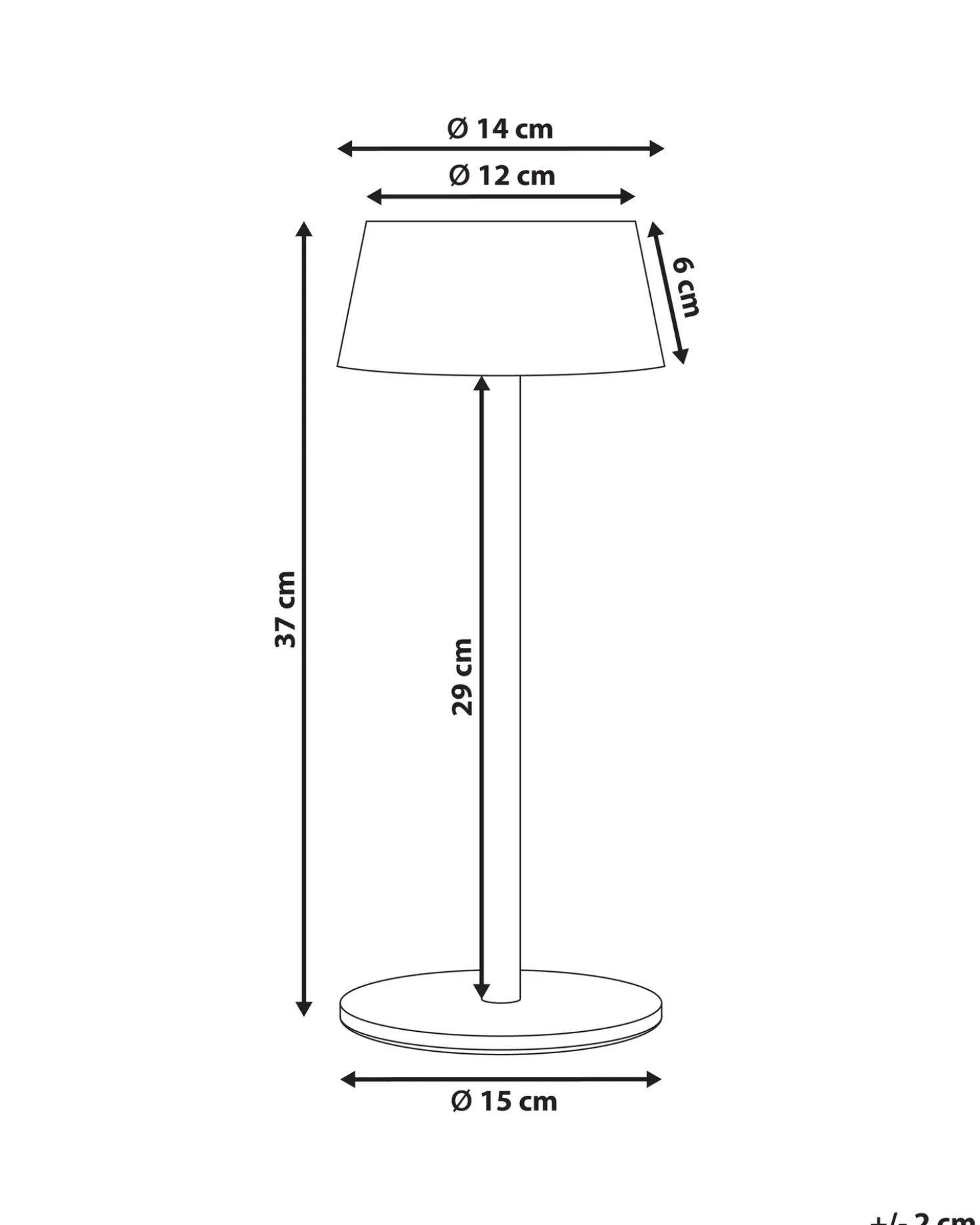 Lampada da tavolo senza fili a LED GUDER con dimmer Metallo Blu