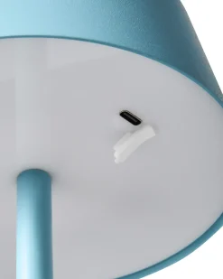 Lampada da tavolo senza fili a LED GUDER con dimmer Metallo Blu