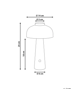 Lampada da tavolo senza fili a LED AGUSAN con dimmer Metallo Nero