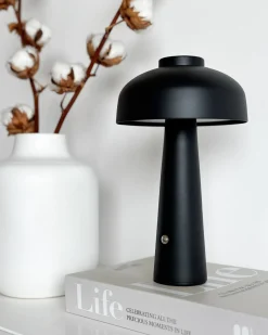 Lampada da tavolo senza fili a LED AGUSAN con dimmer Metallo Nero