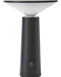Lampada da tavolo senza fili a LED LEVIRA con dimmer Metallo Nero