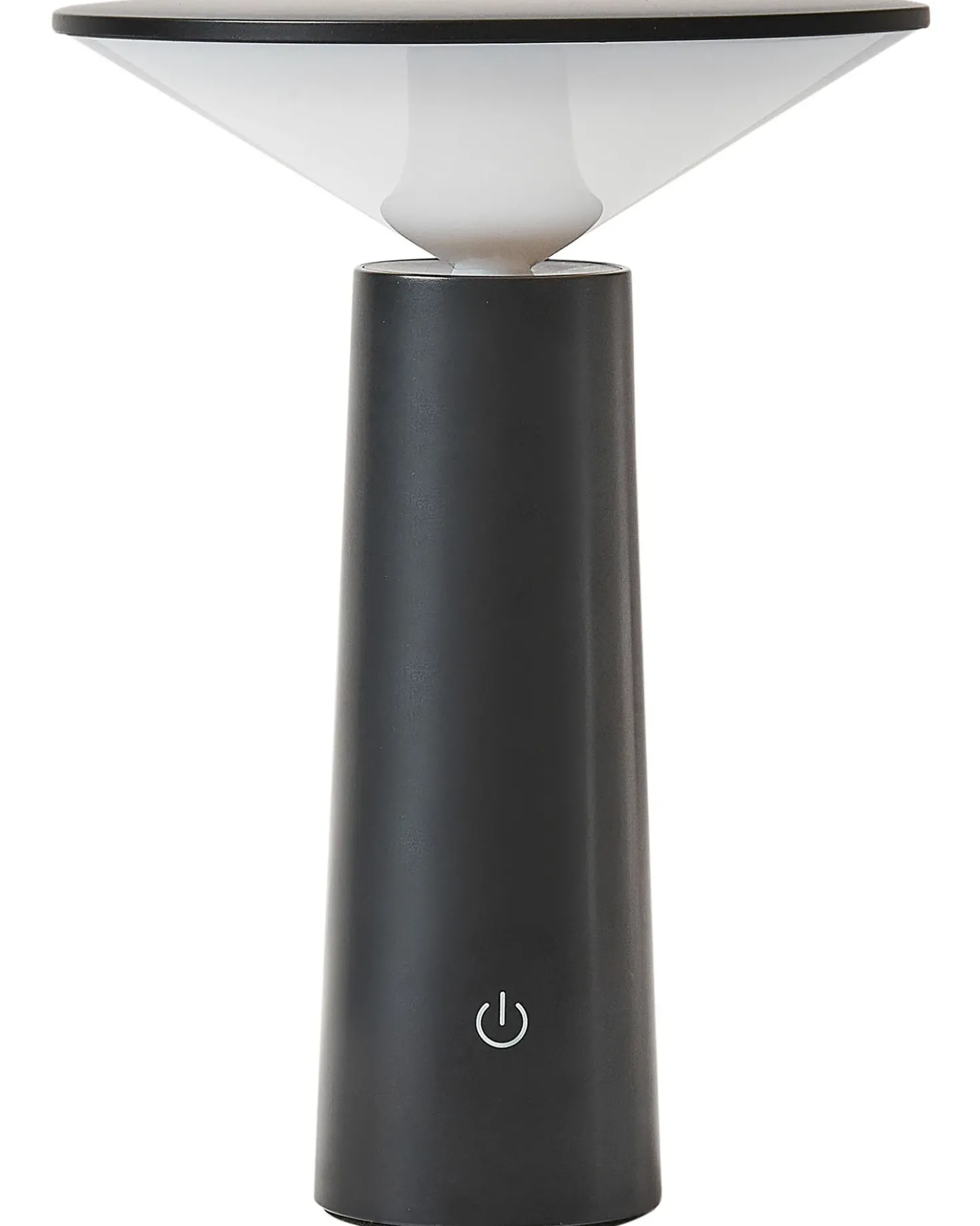 Lampada da tavolo senza fili a LED LEVIRA con dimmer Metallo Nero