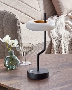 Lampada da tavolo senza fili a LED ALVIELA con dimmer Metallo Nero
